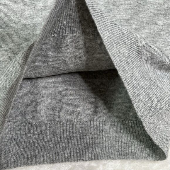 Ophelia Roe Women's Sweater Collar Sz M Cropped  Fine Wool Blend Soft Gray Chick - Picture 6 of 11